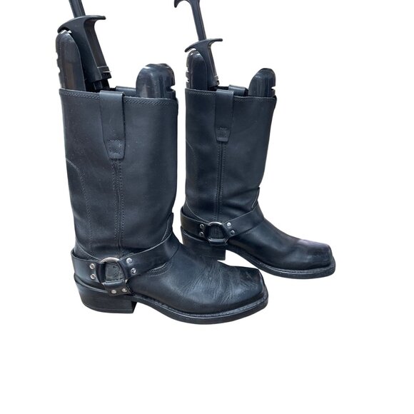 Durango Mens Black leather buckle mid calf western boots Sz 9.5D SKU 9771 - Picture 3 of 16